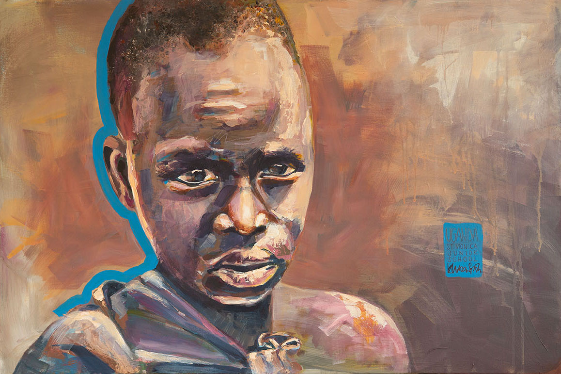 VERKAUFT Uganda Uganda, Portrait von schwarzem Jungen